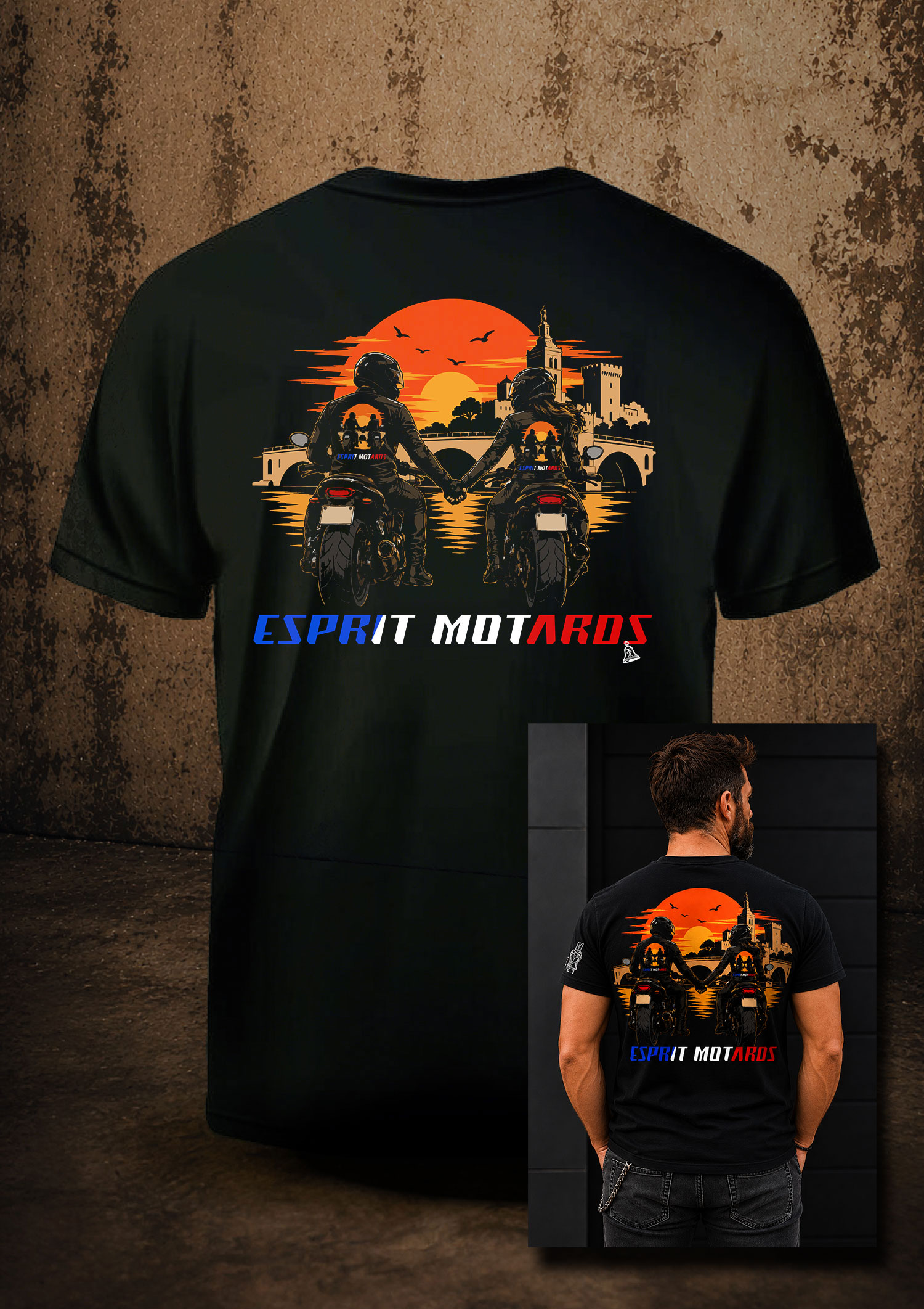 T-Shirt Homme - couple Avignon