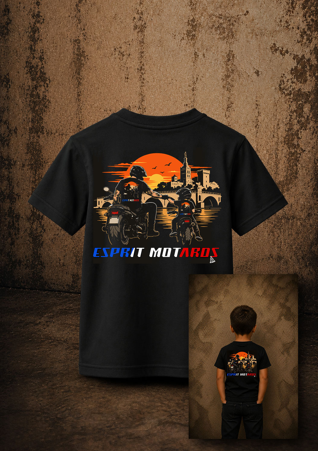 T-Shirt Enfant - père et Fils - Avignon