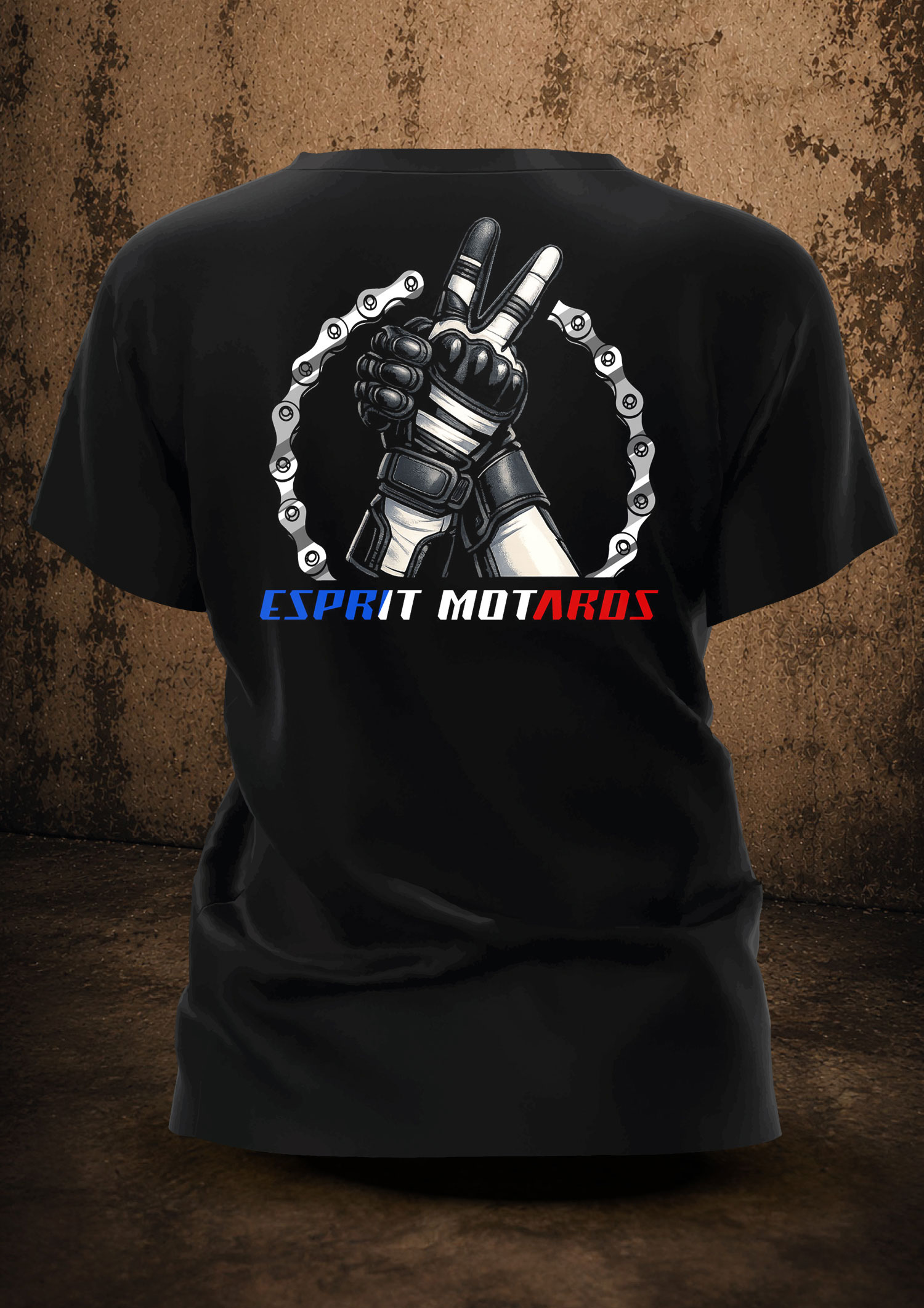 T-Shirt Homme - Le Geste qui Nous Rassemble – Logo Officiel Esprit Motards – Image 2