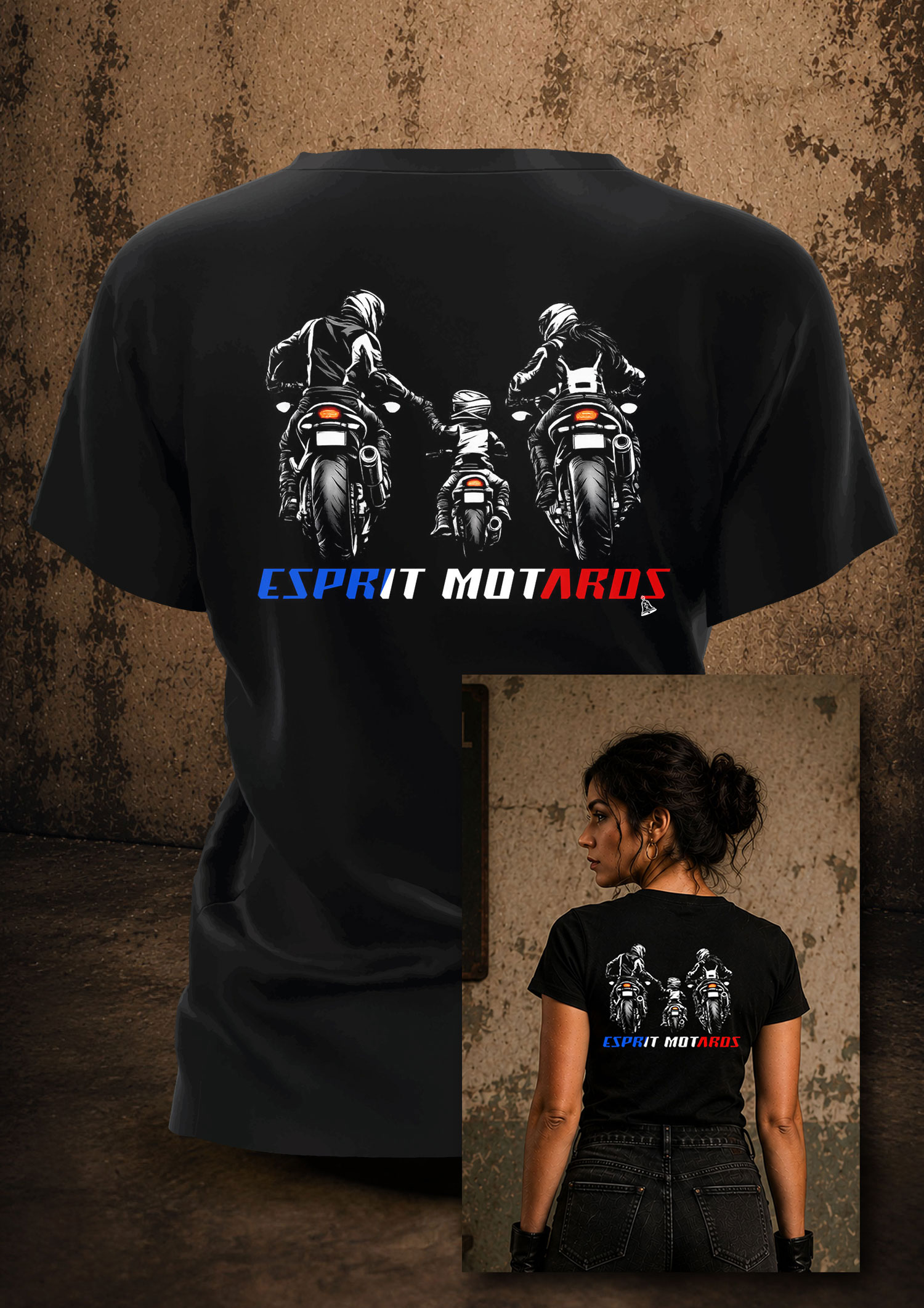 T-Shirt Femme - La famille motarde