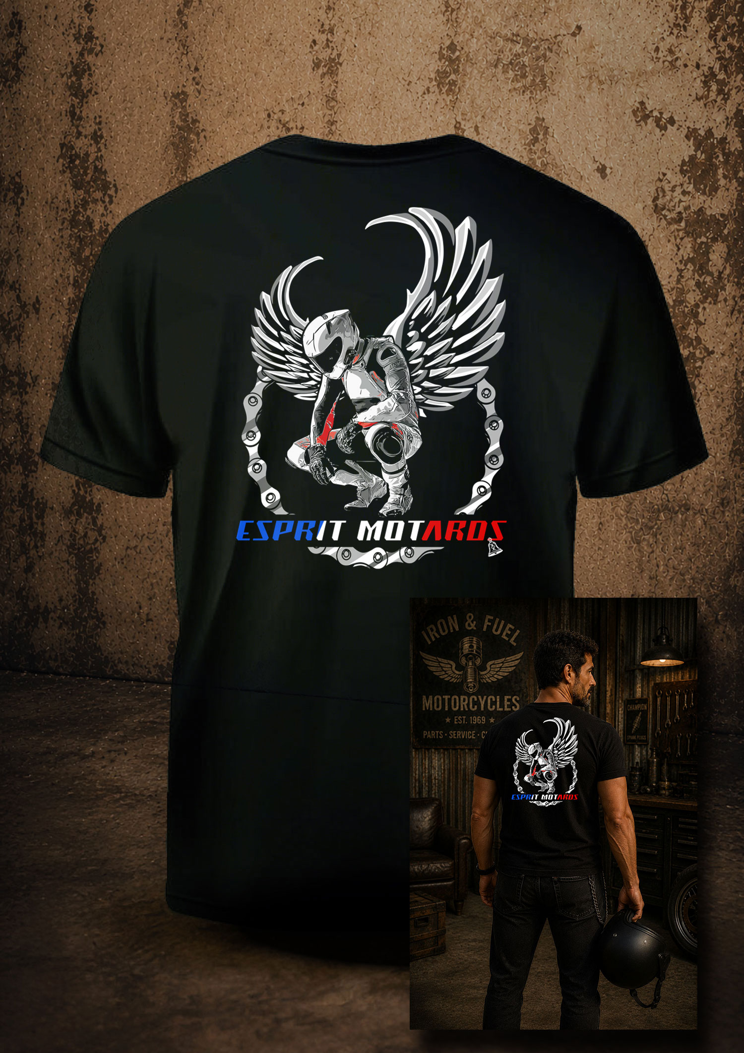 T-Shirt Homme - L'Ange de la Route