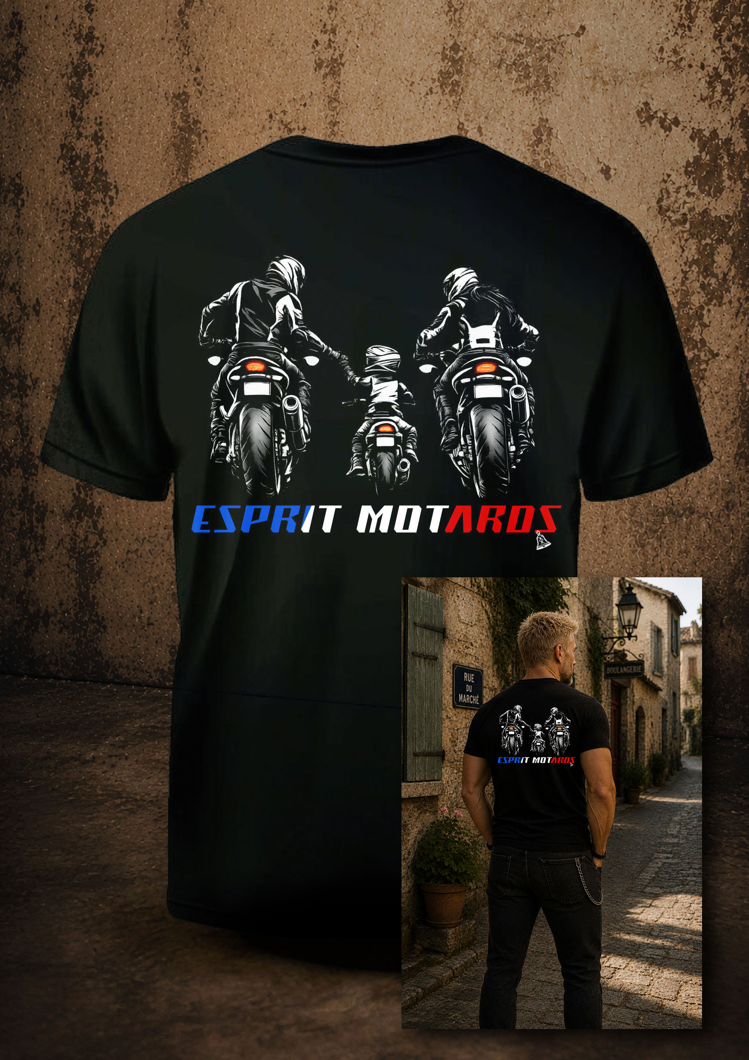 T-Shirt Homme - La famille Motarde