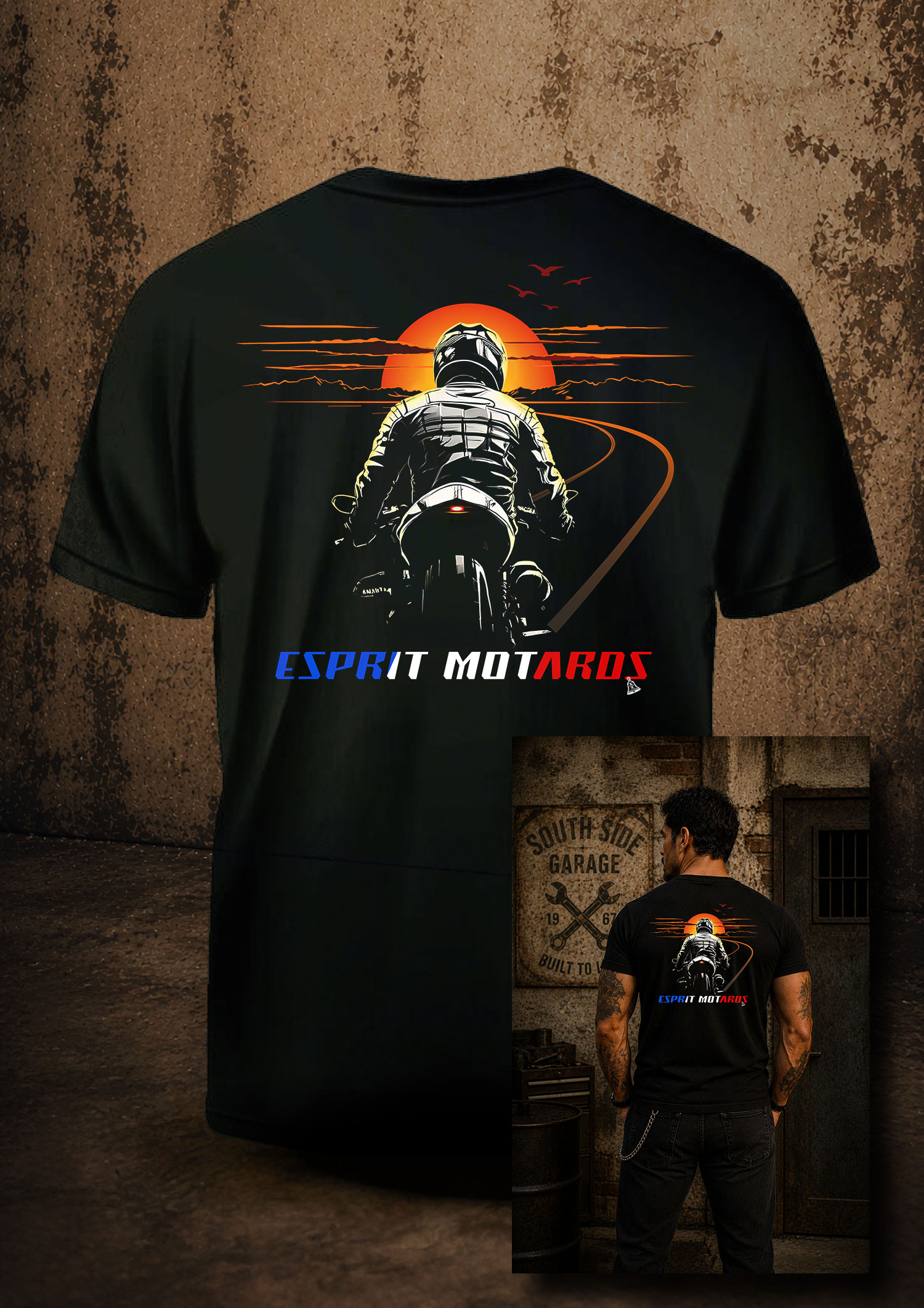 T-Shirt Homme - couché de soleil