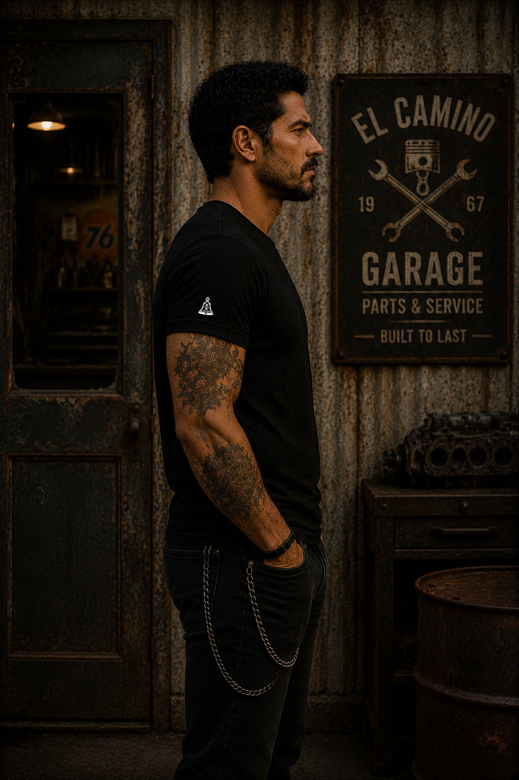 T-Shirt Homme - couché de soleil – Image 3