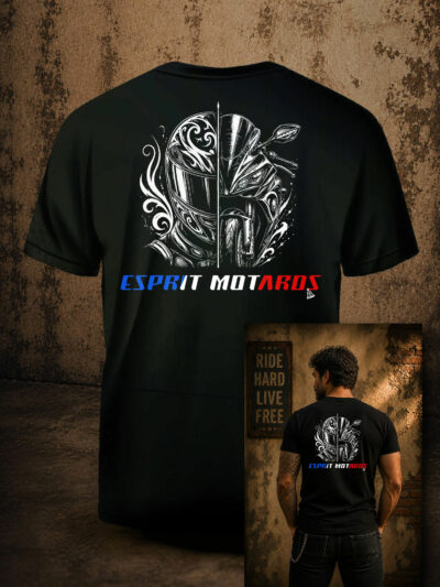T-shirt Homme Motard « Casque & Machine »